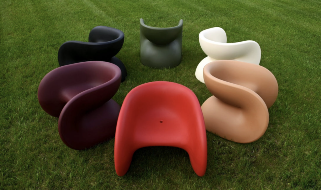 Fortune Chair in various colors on the grass